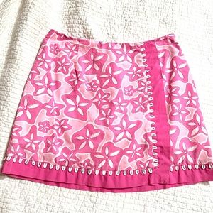 Lilly Pulitzer, pink pattern mini skort Size 0
